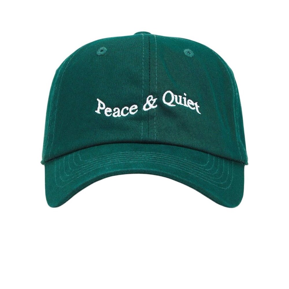 Peace & Quiet Green Baseball Cap